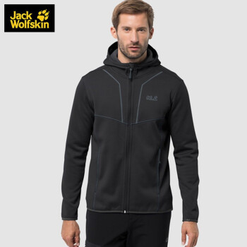 Jack Wolfskin/狼爪男装2019秋冬新款户外运动舒适弹力抓绒衣外套1707311 1707311-6000/黑色 L  180/100A
