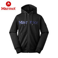 Marmot/土拨鼠20春夏新款户外运动保暖舒适男士带帽开衫卫衣夹克 胜利红6702 L 欧码偏大