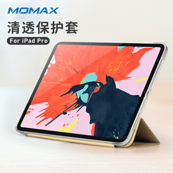 摩米士（MOMAX）iPad Pro12.9英寸保护套苹果【2018版】 轻薄防摔折叠支架清透保护壳 【2018ipad pro12.9英寸专用】金色