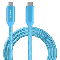 摩米士（MOMAX）type-c数据线闪充充电线PD快充USB3.1尼龙编织线1米 蓝色