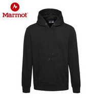 marmot/土拨鼠2019春季新品户外柔软舒适轻量套头卫衣 曜石黑001 XL（日码偏小）