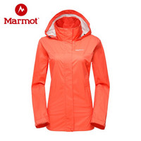 土拨鼠（Marmot） 春夏女冲锋衣防水透气排汗防晒夹克 浅珊瑚红6847 M（欧码偏大）