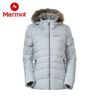 土拨鼠（Marmot） 秋冬新款700蓬拒水保暖休闲女羽绒服J78840 银白170 XL（欧码偏大）