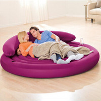 INTEX 充气沙发 沙发床 靠背半躺椅沙发充气床 懒人休闲植绒折叠床 68881