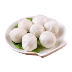 正宗潮汕实心鱼丸速冻鱼圆火锅丸子500g *2件