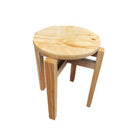 顺富美（SHUNFUMEI）实木圆凳 实木椅 餐椅