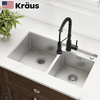 Kraus 克劳思 CKHU103-3218 不锈钢拉丝双盆厨房水槽