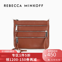 Rebecca Minkoff春季新品3 ZIP  ROCKER单肩斜挎女士小包 Luggage