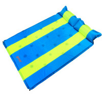 喜马拉雅帐篷防潮垫子 自动充气垫户外可拼接沙滩睡垫野餐垫 双人蓝黄条HA9609