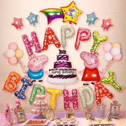 生日气球儿童生日趴体场景布置宝宝一周岁百天派对主题背景墙装饰