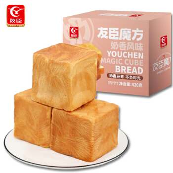 友臣 魔方吐司420克 饼干蛋糕 吐司面包蛋糕点心休闲零食早餐食品盒装
