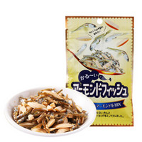 日本进口 摩西摩西（MoXiMoXi）小鱼熟制扁桃仁20g 鱼干坚果海味休闲零食 *3件