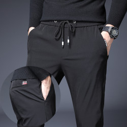 夏季休闲裤男韩版潮流运动裤修身直筒弹力薄款男士百搭速干裤子