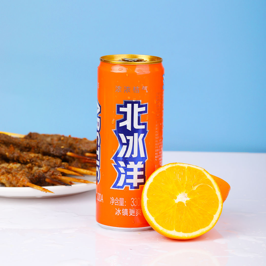 北冰洋桔汁味汽水碳酸饮料330ml24听箱