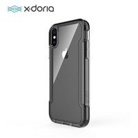 X-doria道锐 苹果X/XS手机壳iPhoneX/XS保护壳 2米防摔全包透明手机保护套 刀锋轻盈酷炫黑