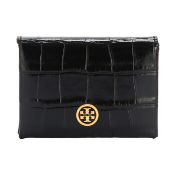 TORY BURCH 托里.伯奇 女士黑色皮质短款钱包钱夹 50704 001