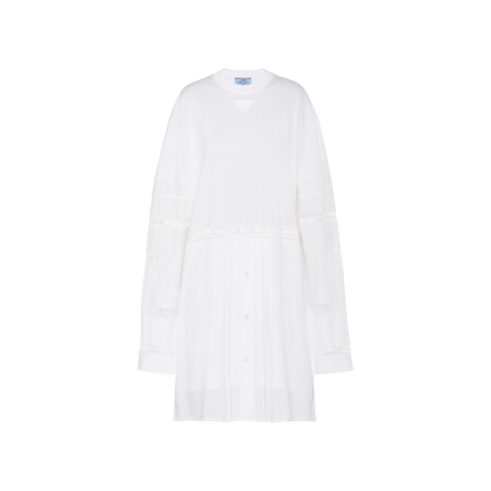 PRADA 普拉达 女士白色棉连衣裙 34609CS201-1WPL-F0N40L