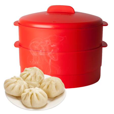 Tupperware特百惠 双层蒸霸升级版蒸锅蒸屉蒸笼家用蒸锅包子馒头蒸屉