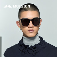 陌森 Molsion太阳镜男女20年新品眼镜韩版大框墨镜MS5030 A10镜片灰色镜腿金色