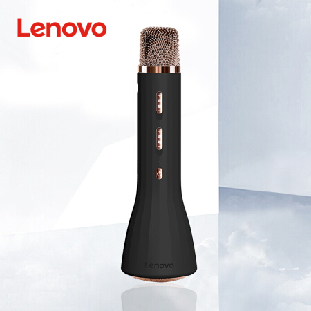 联想 Lenovo BM10 麦克风无线蓝牙 全民K歌音响一体话筒 手机电脑通用全能声卡麦家庭ktv扩音器 黑金色
