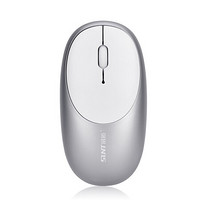 讯拓 Sunt U20银色 无线鼠标 办公鼠标 静音鼠标 充电鼠标 苹果电脑笔记本家用 2.4G鼠标 超薄便携