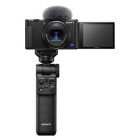 SONY 索尼 ZV-1 1英寸數碼相機 手柄電池套裝（9.4-25.7mm、F1.8）黑色