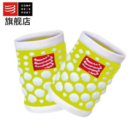 COMPRESSPORT跑步压缩运动护腕3D豆擦汗护腕骑行护腕压缩装备 3D擦汗护腕亮彩黄