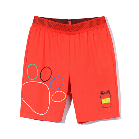 卡尔美KELME（kids）男童针织五分裤20夏新款中大童五分裤儿童裤子休闲 红色 110cm