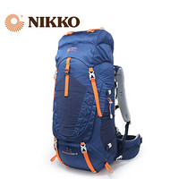 日高（NIKKO）专业登山背包 户外双肩包徒步背囊60升 宝蓝色