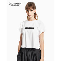 CK PERFORMANCE 2020春夏款女装 时尚短款圆领短袖T恤4WT0K126 100-白色 XS