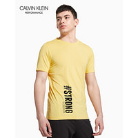 CK PERFORMANCE 2020春夏款男装 针织健身运动短袖T恤4MS0K156 717-黄色 XL