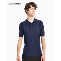 CK CALVIN KLEIN 2020春夏新男装针织Polo衫短袖T恤M84182260C 433-蓝色 M