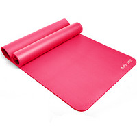 艾美仕（AiMeiShi） 艾美仕10/15mm瑜伽垫加厚加宽加长防滑家用室内外运动健身午睡垫 桃粉红 10mm(厚度)