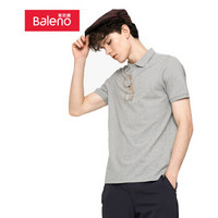 班尼路（Baleno）POLO衫男 2019年春夏弹力防菌纯色短袖上衣男 88901156 20E XXL