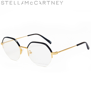 丝黛拉麦卡妮(StellaMcCartney)眼镜框女 镜架 透明镜片金色镜框SC0184O 001 49mm