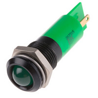 欧时RS ProLED指示灯信号灯207315凸型绿色焊接片接端10mm
