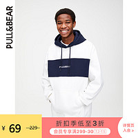 PULL&BEAR 卫衣男连帽基本款刺绣标志运动衫夏款 09596516