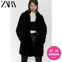 ZARA【打折】TRF 女装 人造皮草效果大衣外套 01255204800