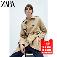 ZARA新款 男装 丝缎质感纹理风衣 06518320710