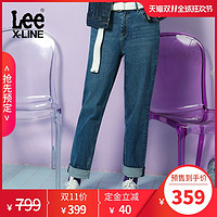 LeeX-LINE2019秋冬女宽松休闲高腰牛仔裤LWZ4112VA54R