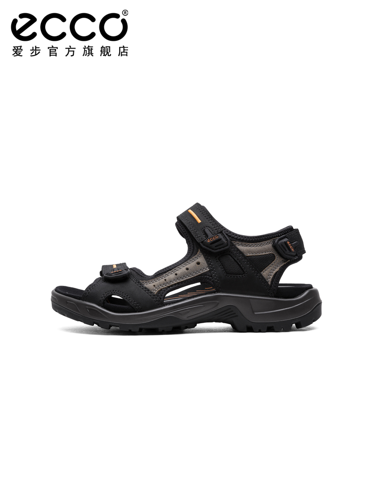 ecco 爱步 男士凉鞋夏季外穿 潮酷防滑沙滩鞋凉鞋男真皮 越野069564