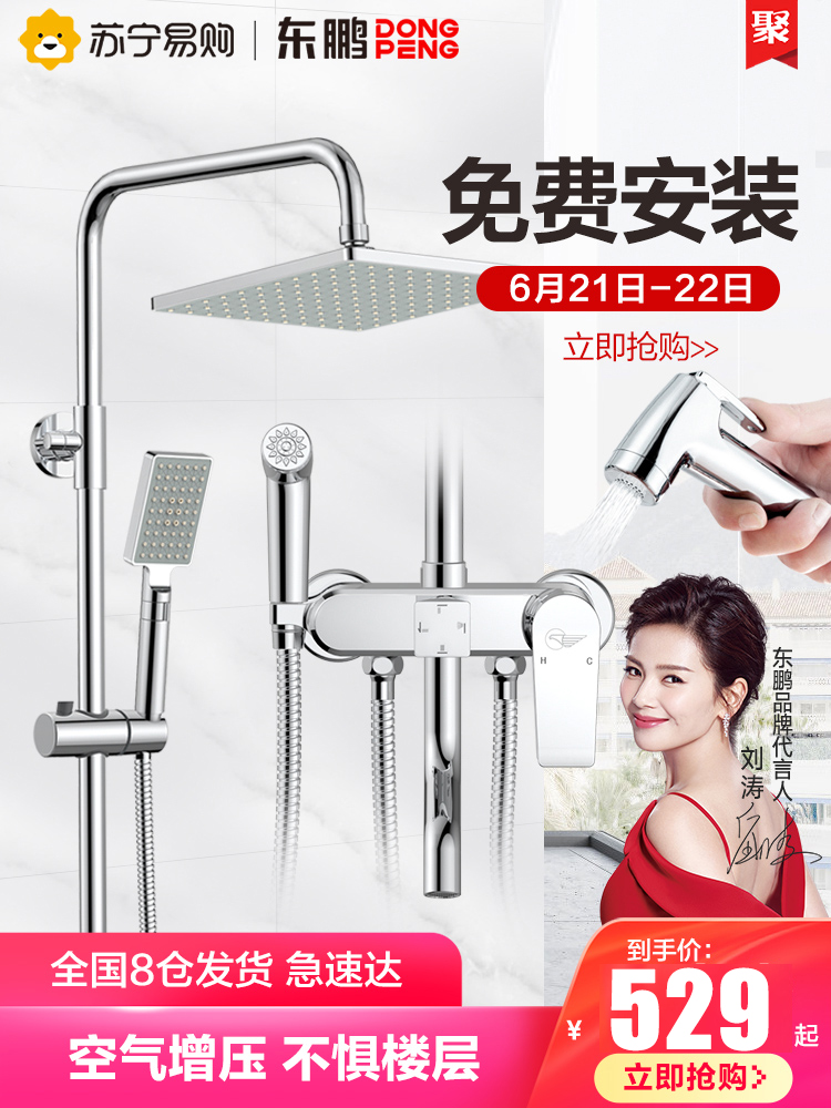 东鹏卫浴 花洒套装家用精通龙头浴室淋浴器增压喷头淋浴淋雨花洒