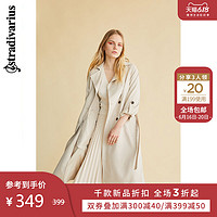 Stradivarius 音符欧美风长款双排扣宽松风衣女气质 01847524429