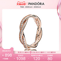 PANDORA 潘多拉 官網 玫瑰金色命運之輪180892CZ戒指時尚個性設計女