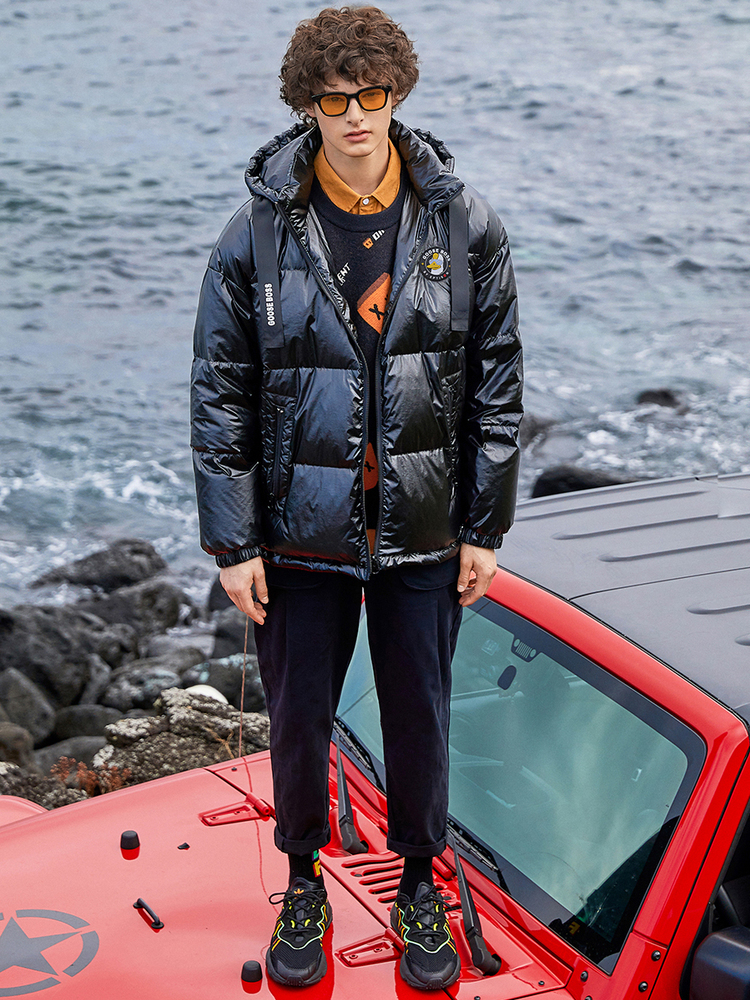 衣品天成2019新款男士羽绒服潮流短款保暖鹅绒外套