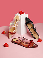 BeLLE 百麗 莓莓仙女鞋2020春夏商場新款瑪麗珍平底穆勒涼網鞋BSWB9AH0