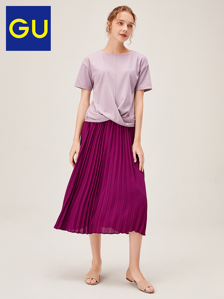 GU 极优 316262 女装带抽绳T恤