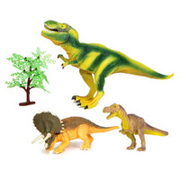 爸爸妈妈（babamama）恐龙 侏罗纪世界霸王龙玩具 动物模型玩具组合 3只装 B5027