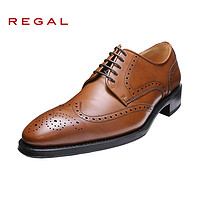 REGAL/丽格商务正装固特异纤长鞋型男士皮鞋牛皮男鞋T49A 38 BR(褐色)