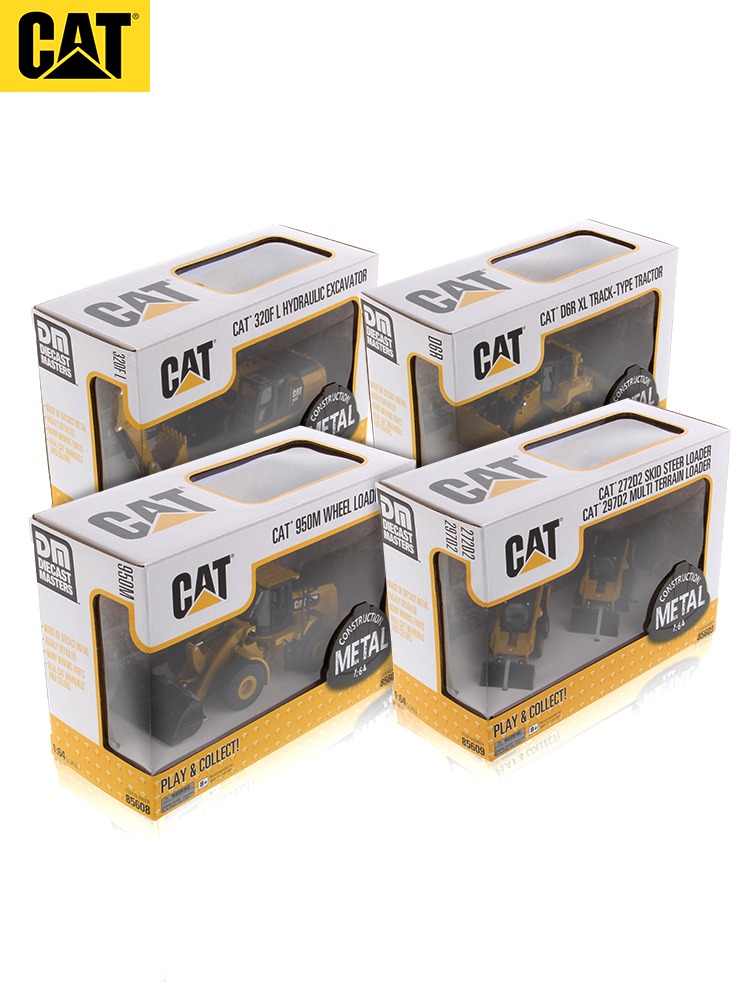 CAT卡特彼勒挖掘机模型男孩收藏摆件合金仿真工程车汽车模型套装 【2套组合】挖掘机+装载机
